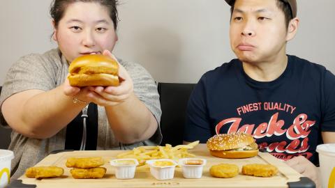 ASMR FAVOURITE FOODS AT MCDONALD'S, MC CHICKEN, FILET-O-F...