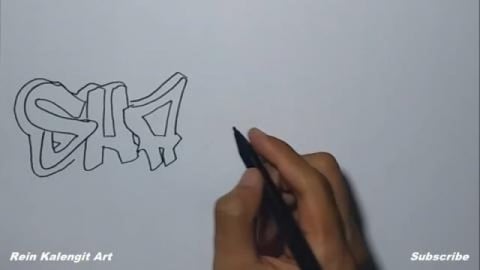 Drawing Grafity name SHA RULE