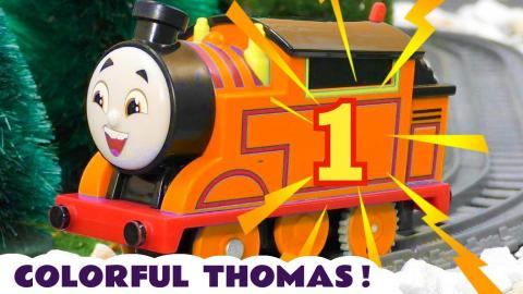 Colorful Thomas Sneezes and changes Color in this Toy Tra...