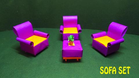 SOFA SET | Origami tutorial | 4K 
