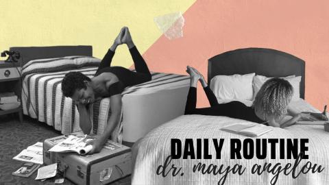 living maya angelou's daily routine