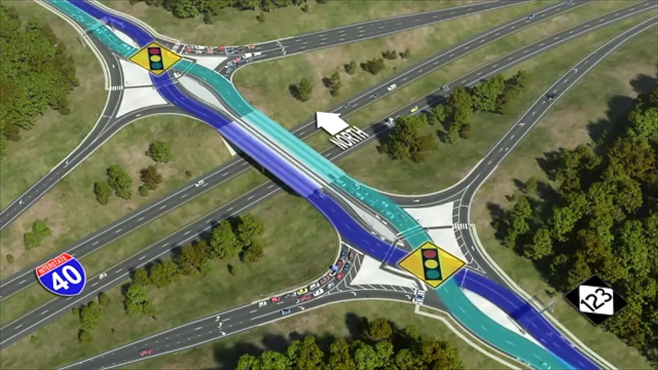 Western Blvd becomes diverging diamond at Raleigh Beltline | Raleigh ...