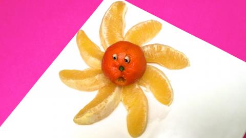 How to Make an Octopus with a Clementine & an Orange