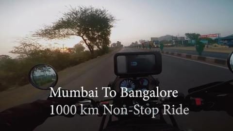 Mumbai to Bangalore Non-Stop 1000 km ride on Royal Enfiel...