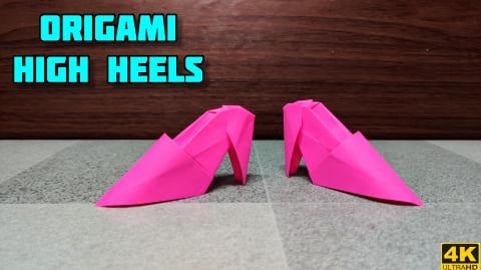 How to make Origami High Heels | Origami Tutorial | Paper...