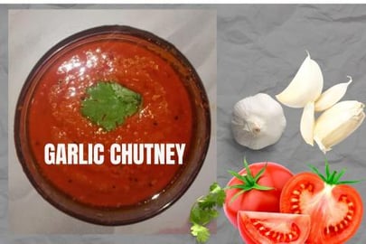 how to make garlic tomato chutney in 2 minutes?