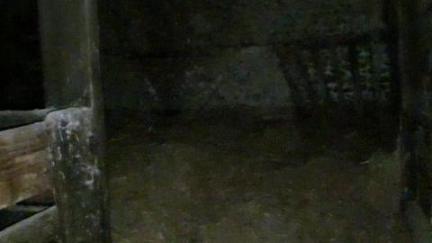 Haunted abandoned farm at night...