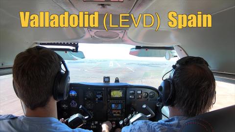 Landing C172 G-NEEE at LEVD Valladolid