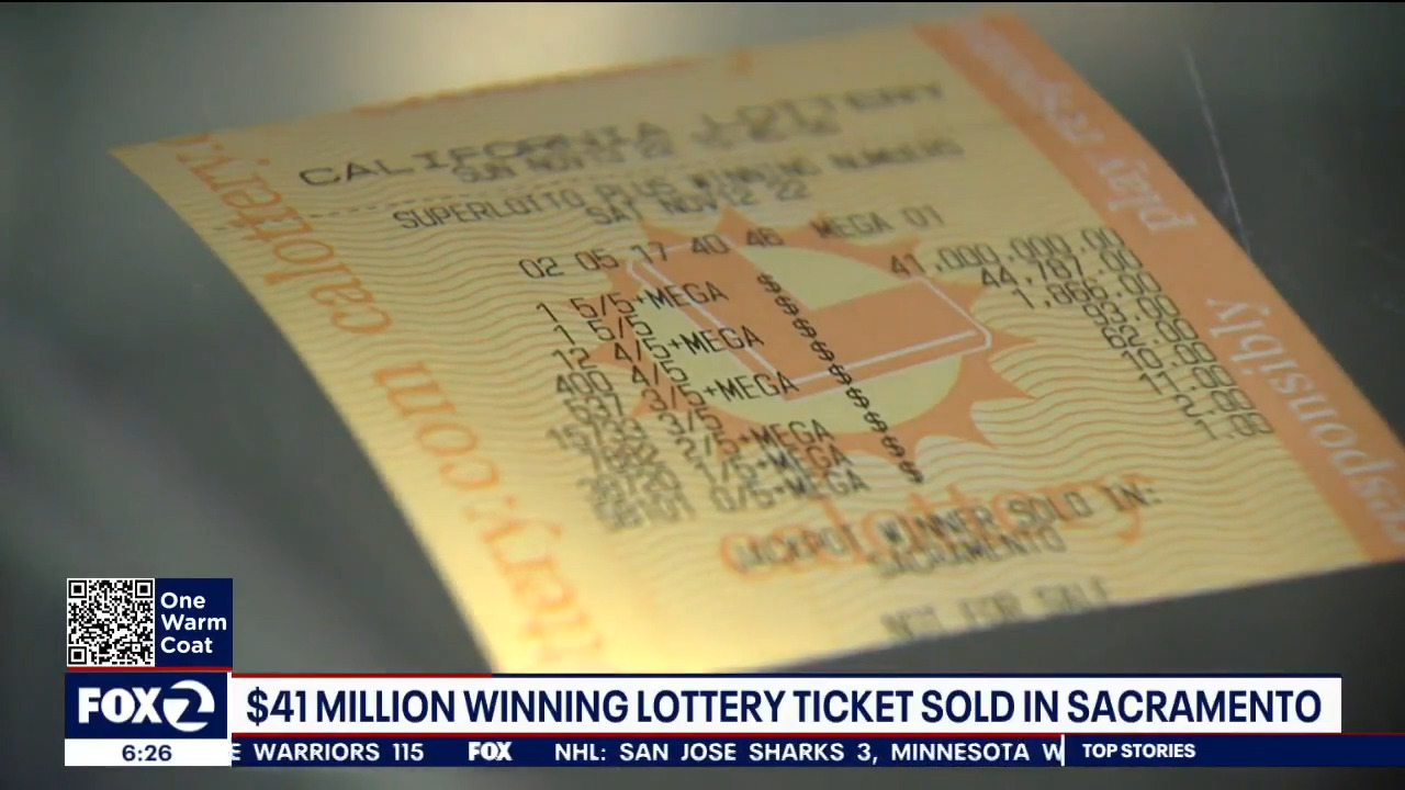 Who won 41 million lottery ticket in Sacramento, California