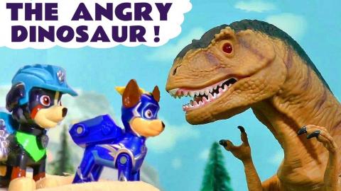 Paw Patrol Mighty Pups Charged Up Angry Dinosaur Rescue w...