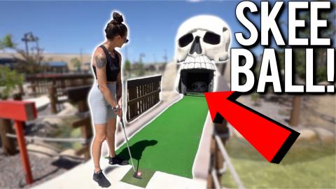 Epic Skee Ball Mini Golf Hole! - Hole In One! - Part 1