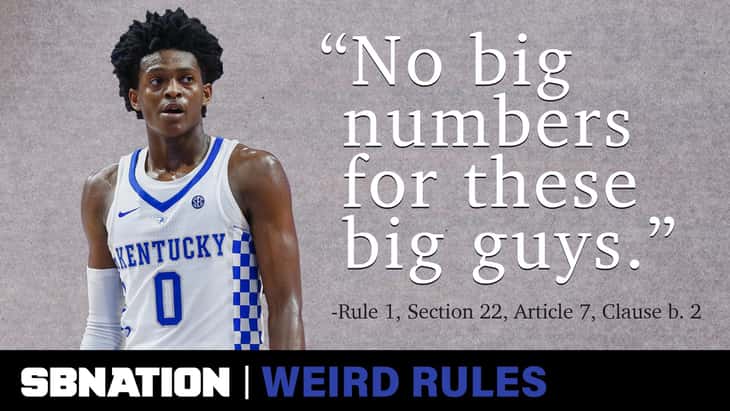 The NCAA limits basketball jersey numbers with a rule that makes sense until you think about it