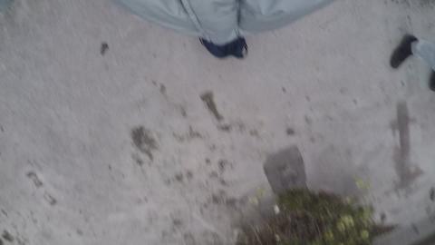 POV ABANDONED FACTORY AT NIGHT