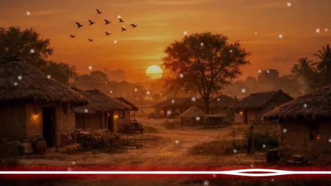 Peaceful Indian Village Morning 