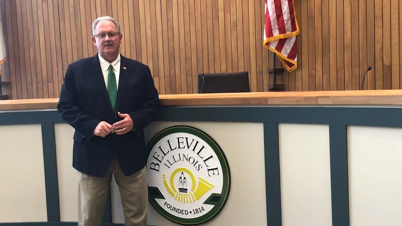 Video Belleville IL mayor's message to city on coronavirus