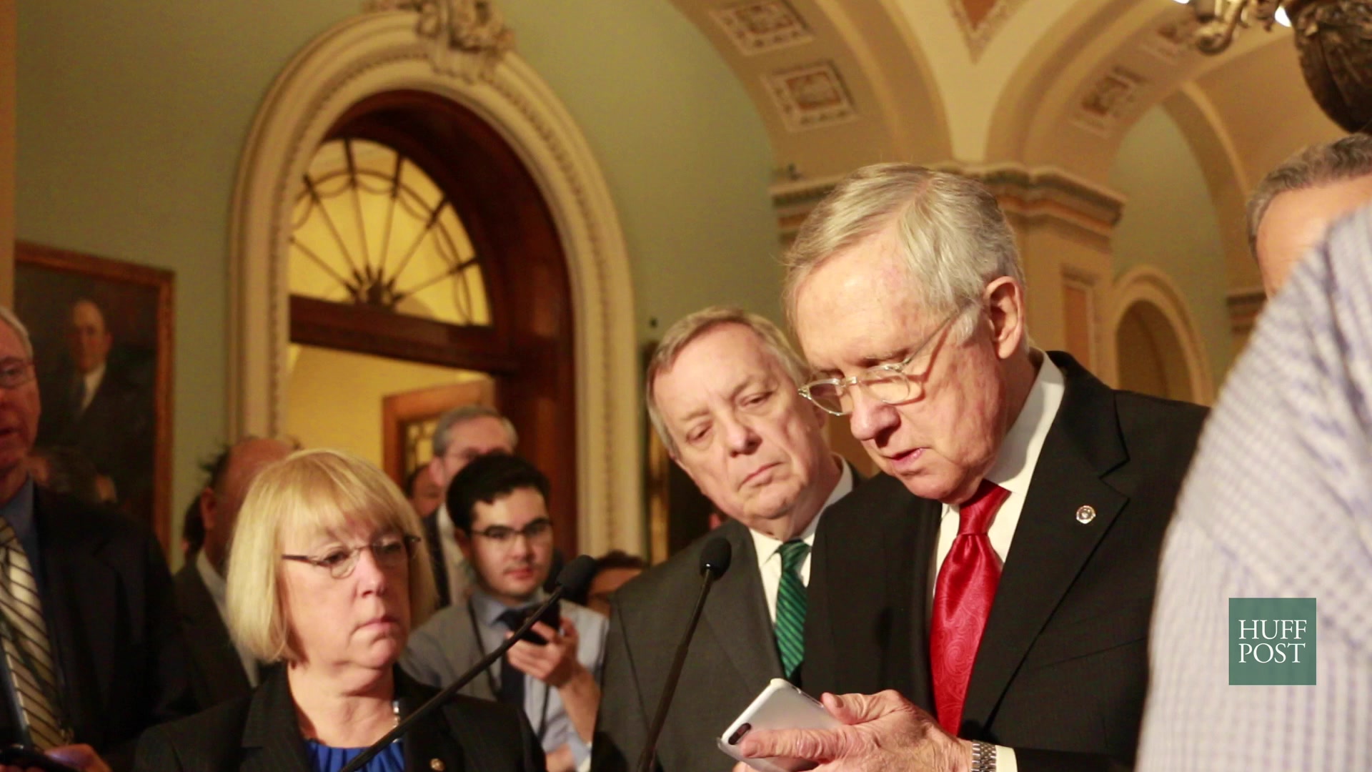 Reporter's Phone Interrupts Harry Reid's News Conference | HuffPost ...