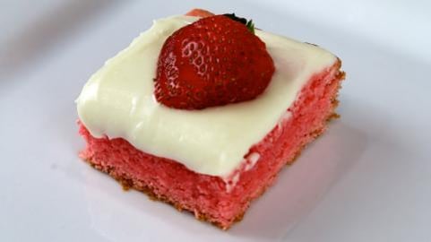 Strawberry Brownies From a Cake Box Mix _ FunFoods