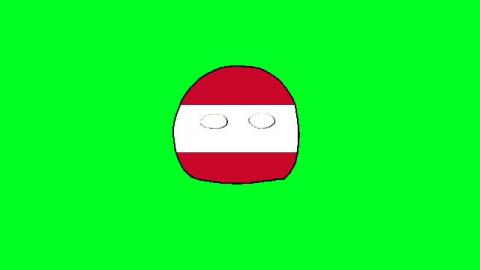 Blinking Austria Ball Green Screen