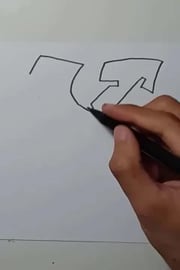 Drawing Grafity Letter X #shorts