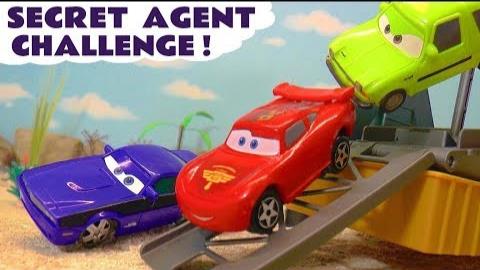 Disney Cars Toys McQueen Secret Agent Challenge with Hot ...