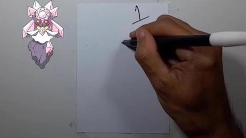 Drawing pokemon DIANCIE #shorts