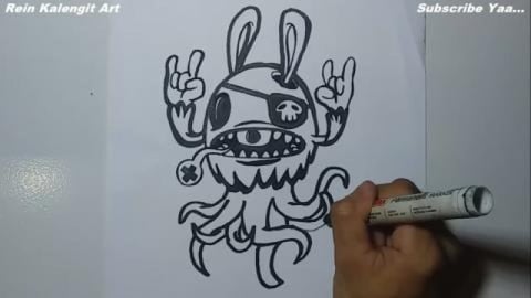 Drawing Graffiti monster monster pirate #shorts