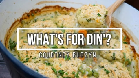 One Pot Creamy Chicken & Biscuits Casserole