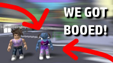 Roblox Dance Off Challenge - FUNNY! - WE GOT BOOED!