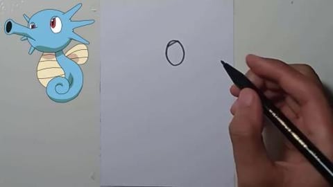 Drawing Pokemon horsea shorts