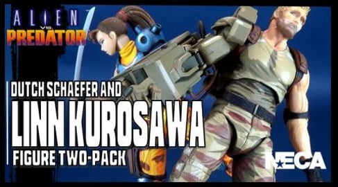 NECA Alien Vs Predator Dutch Schaefer and Linn Kurosawa F...