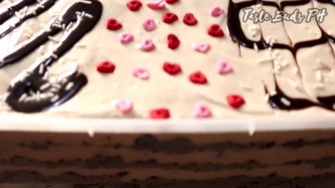 TasteHJ168 _ No Bake Chocolate Cake in a Tub Recipe