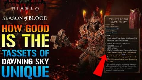 Diablo 4: "Tassets Of The Dawning Sky" Is Awesome! How Go...
