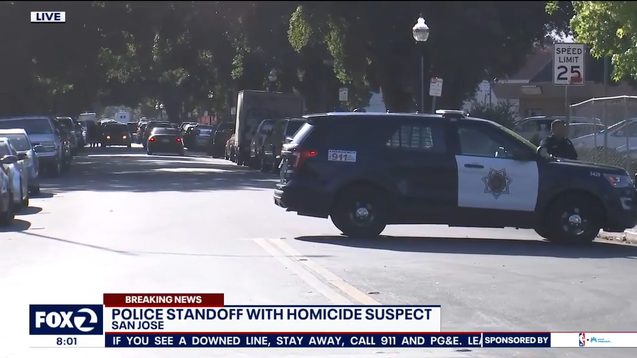 Video Police Fire At Homicide Suspect In Standoff Modesto Bee