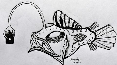 Inktober day 3: Bait 