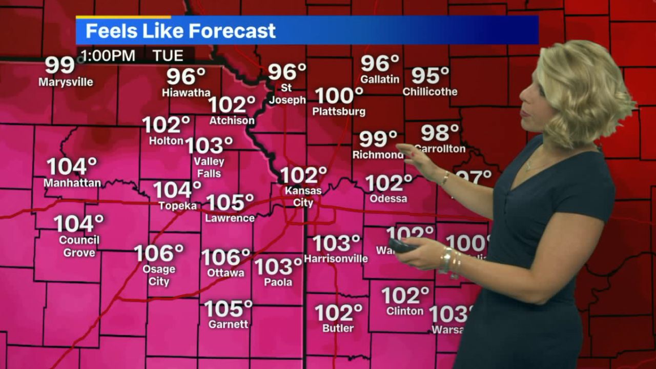 Dangerously hot in Kansas City as heat index soars over 100 degrees