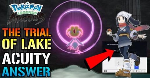 Pokemon Legends Arceus: The Trial Of Lake Acuity Answer! ...