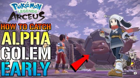 Pokemon Legends Arceus: How To Catch ALPHA GOLEM! Early I...