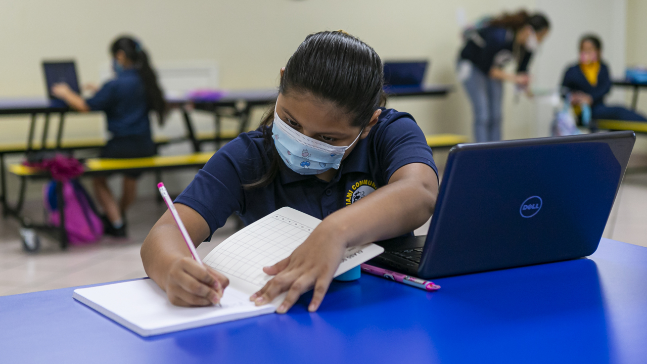 First day of school at Miami Charter Community School in Florida City