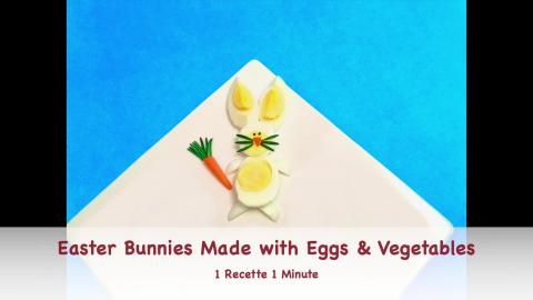 Easter Bunnies Made with Eggs & Vegetables (shorts)