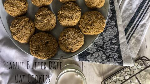 Peanut Butter Date Oat Cookies