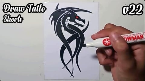 Draw tatto v22 #shorts