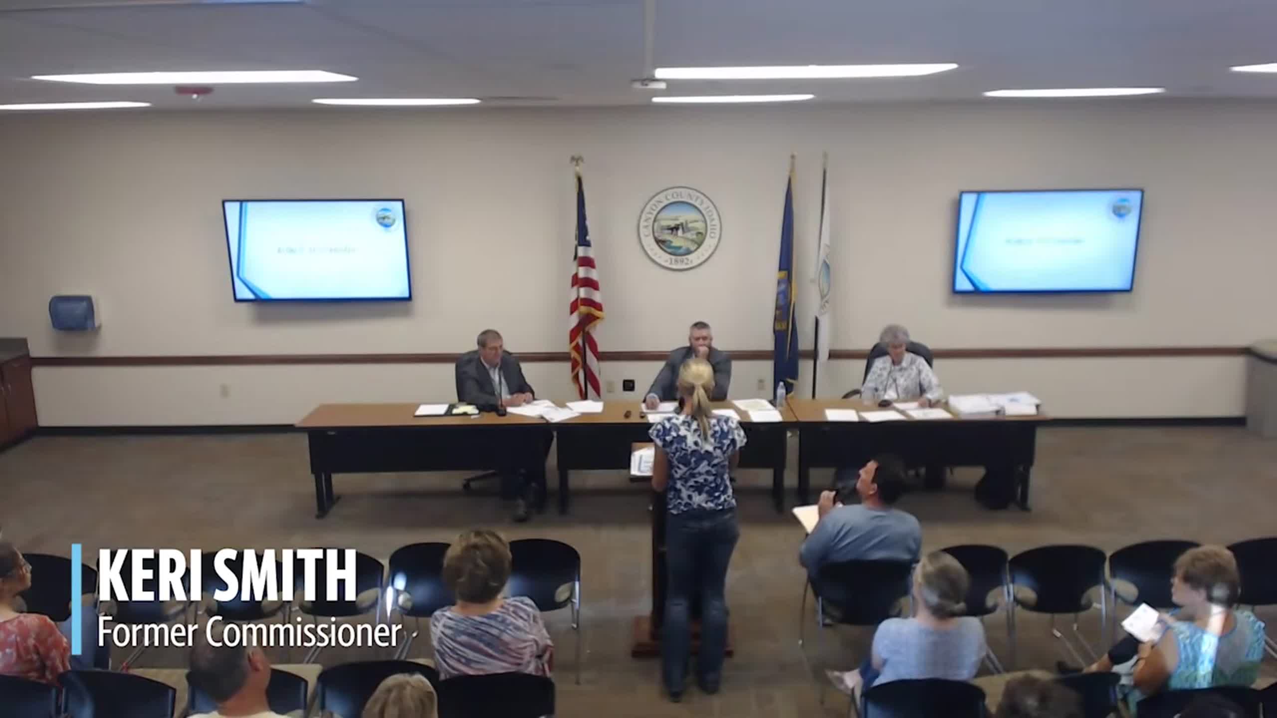 Former Canyon County commissioner speaks at budget hearing Idaho