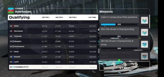 f1 mobile racing career mode-Mercedes-Azerbaijan