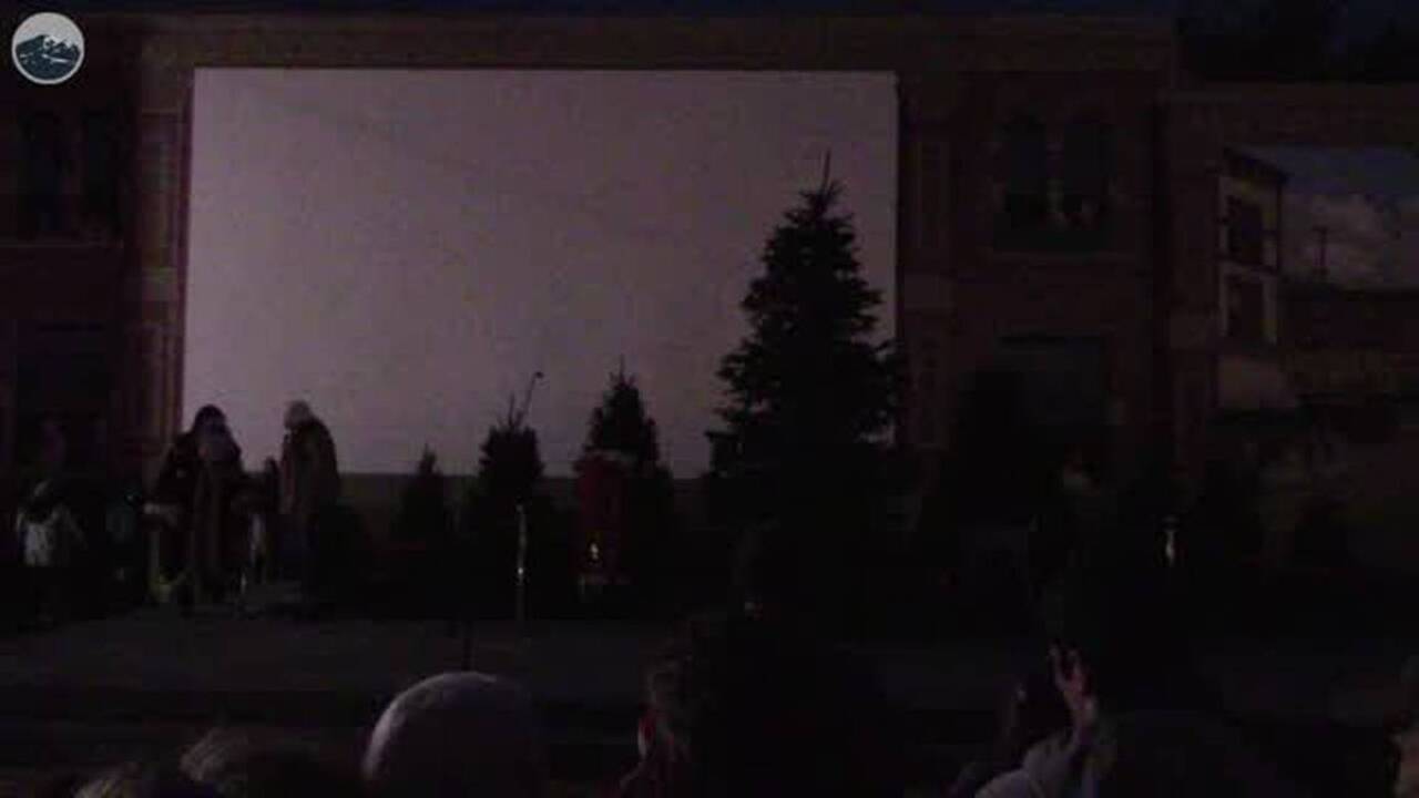 Tree lighting ceremony at the Holiday Festival in Fairhaven