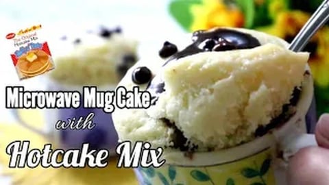 1 Minute Microwave Mug Cake using Hotcake Mix _ Pinoy Foo...