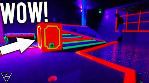 The Best Blacklight Mini Golf Course Ever! - Hole In Ones...