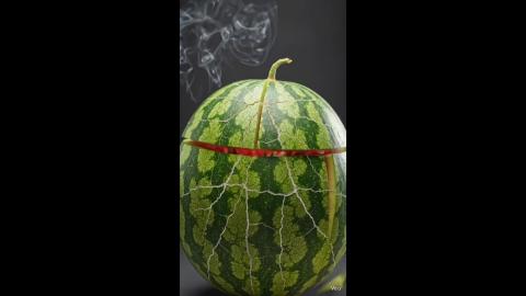 Amazing Watermelon Dragon - Fruit Carving (shorts)