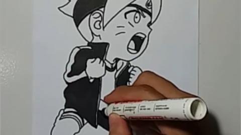 Drawing anime boruto