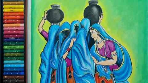 Women Water Carrier | Sumana's Artwork