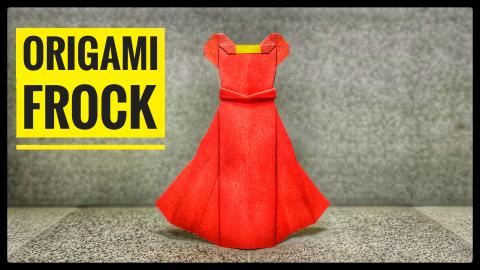 Origami Frock _ Origami Dress _ Origami tutorial _ Paper ...